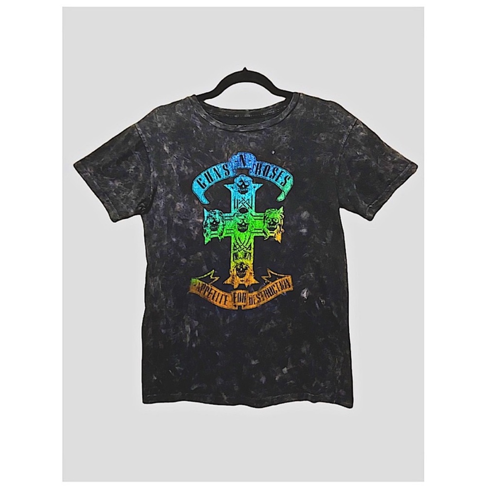 GUNS N ROSES | APPETITE FOR DESTRUCTION TIE DYE BLEACH DYE GRAPHIC TEE